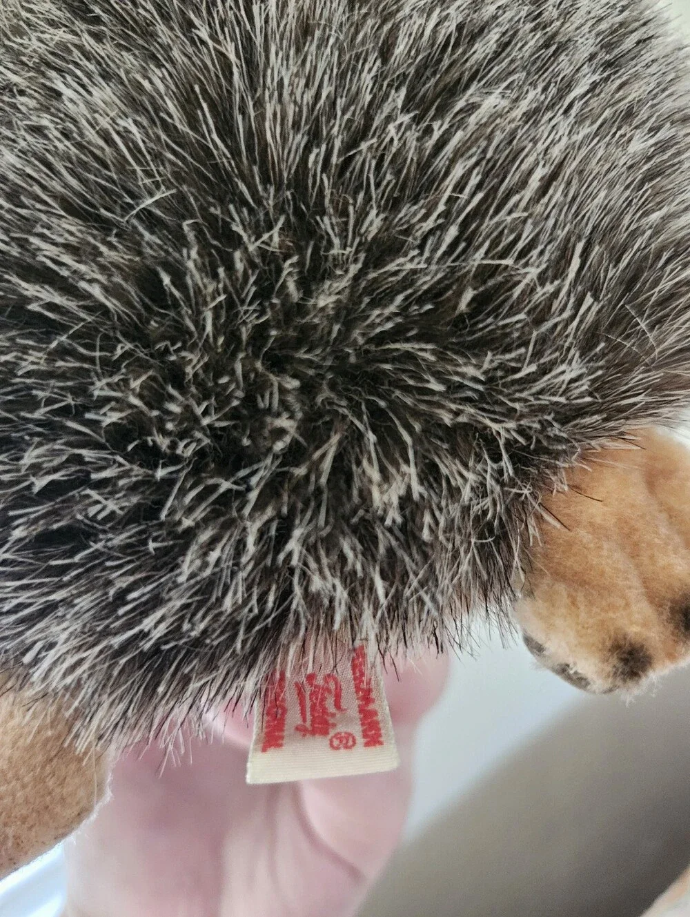 Hermann Teddy Brown Plush Hedgehog Stuffed Animal